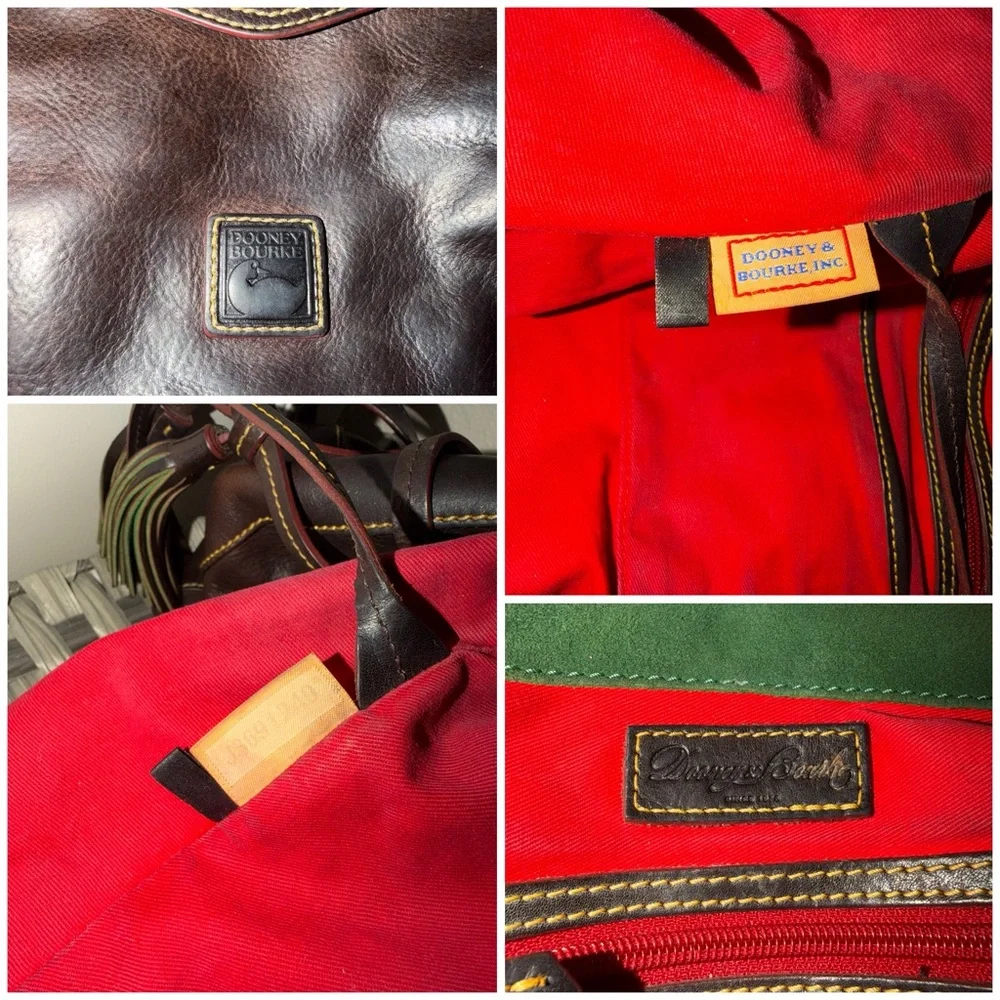 Dooney & Bourke Florentine Smith Leather Pocket Shoulder Bag - Picture 2 of 15